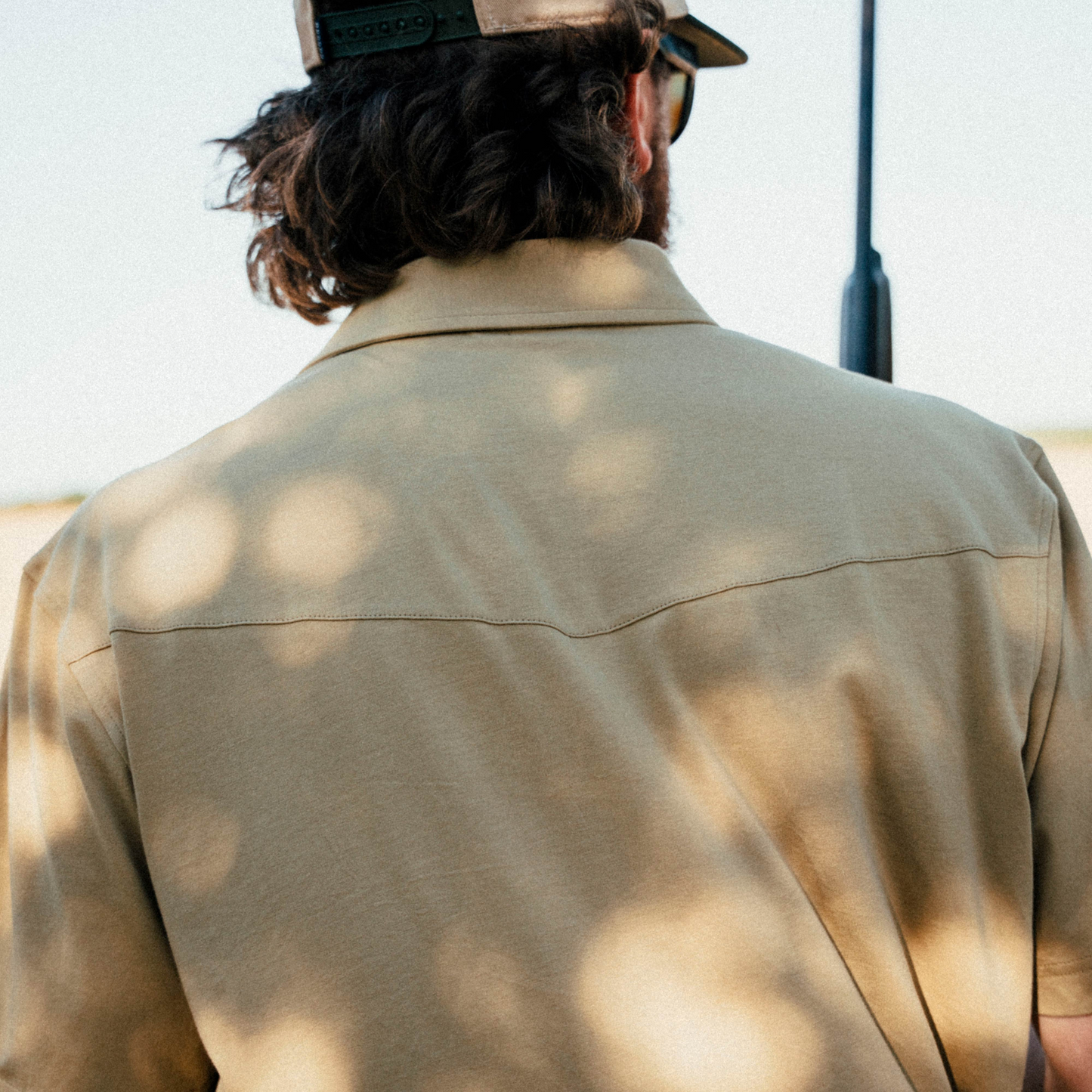 Men's Poncho "The 410" Khaki Short Sleeve Polo