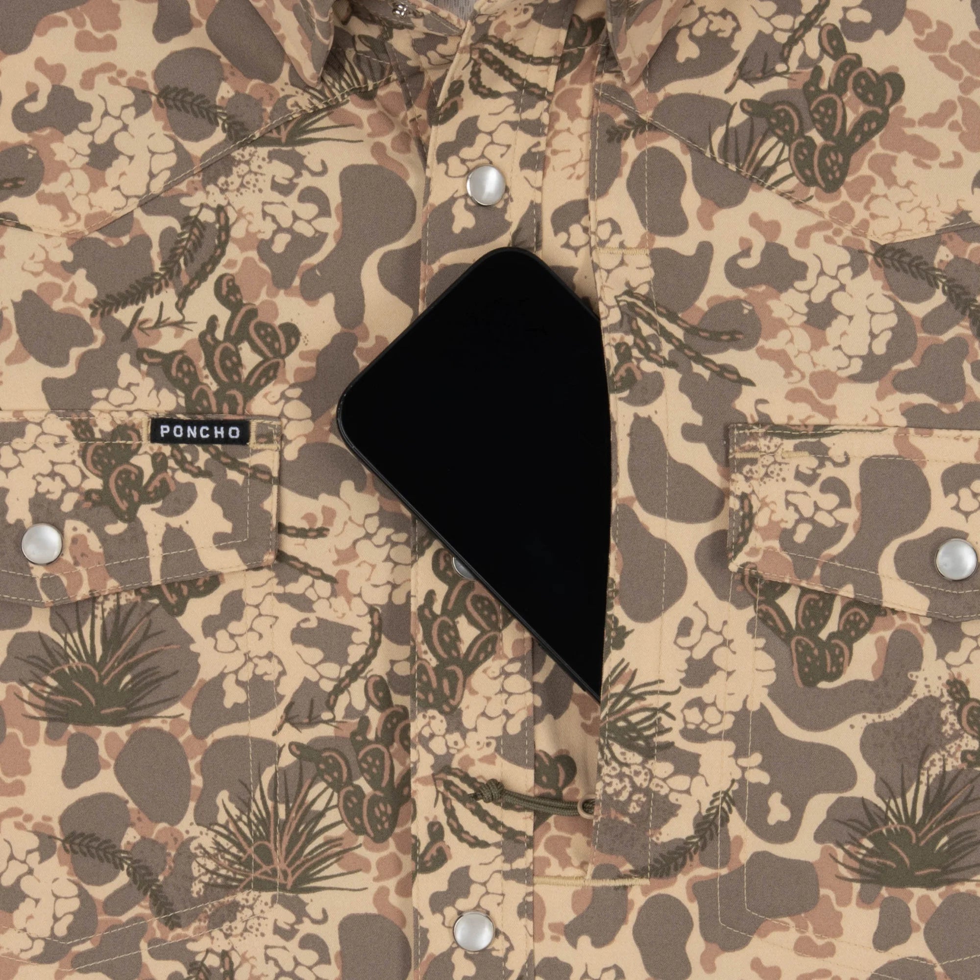 Poncho Men's "The Abilene" Short Sleeve Snap Shirt 