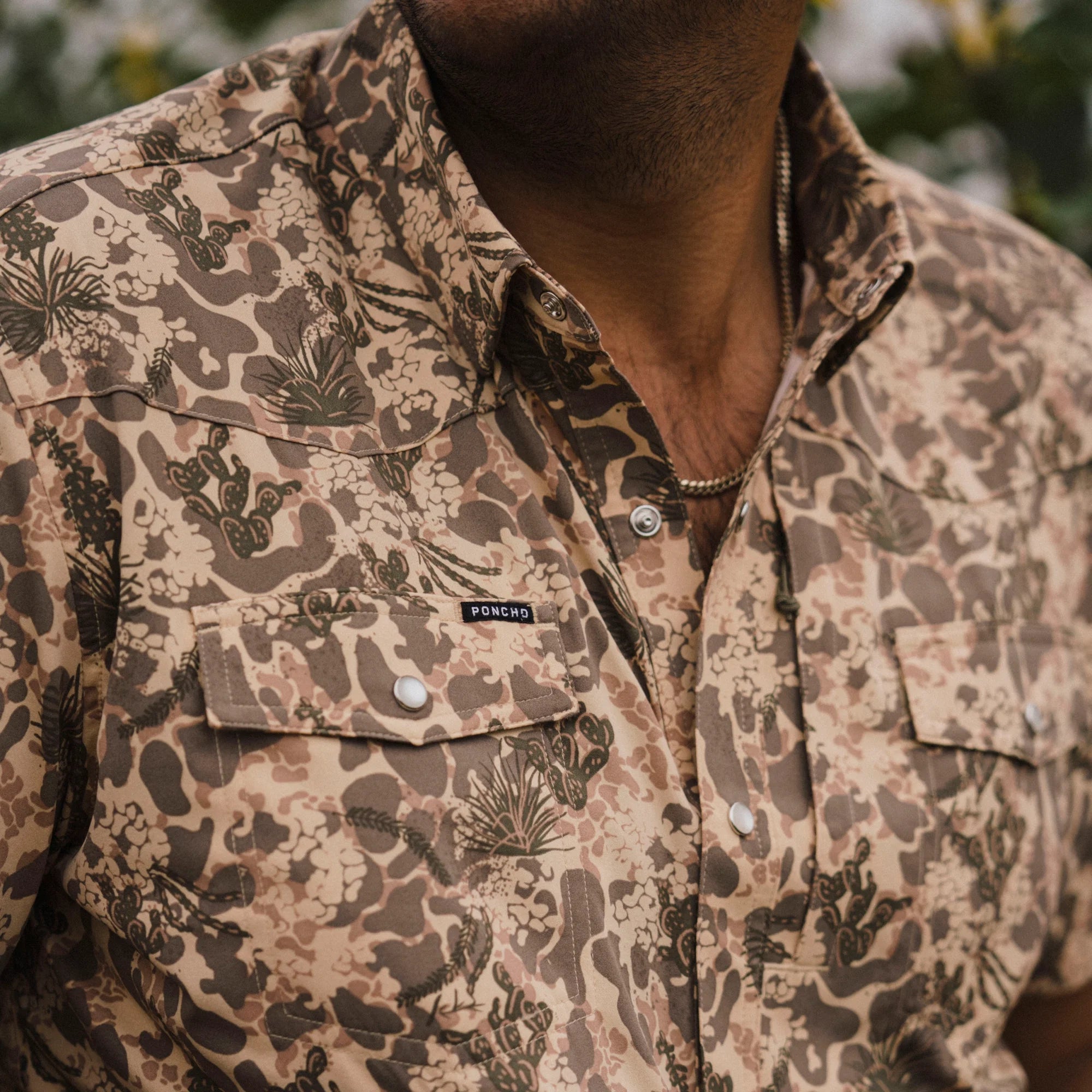 Poncho Men's "The Abilene" Short Sleeve Snap Shirt 