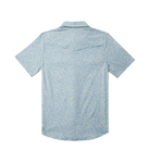 Boy's Poncho "The Alma" Blue Short Sleeve Floral Print Snap Shirt 