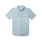 Boy's Poncho "The Alma" Blue Short Sleeve Floral Print Snap Shirt 