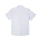Men's Poncho Short Sleeve "The Auctioneer" White Snap Shirt 