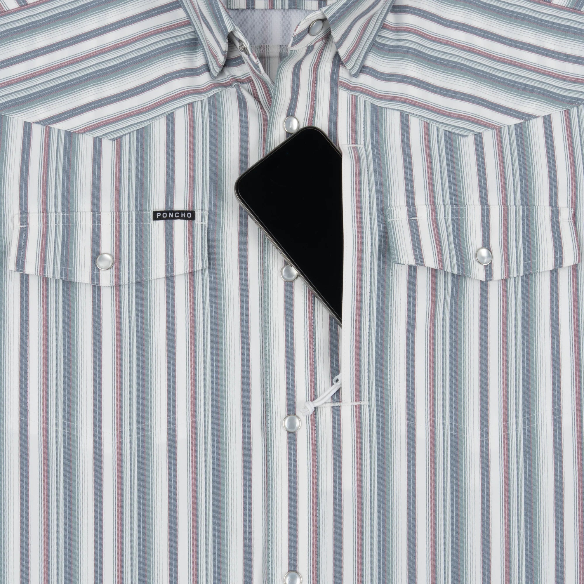 Poncho Men's "The Big Rig" Short Sleeve Snap Shirt 