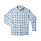 Men's Poncho The Cody Long Sleeve Blue Plaid Snap Shirt 