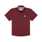Poncho Men's Maroon "The College Station" Button Up Shirt 