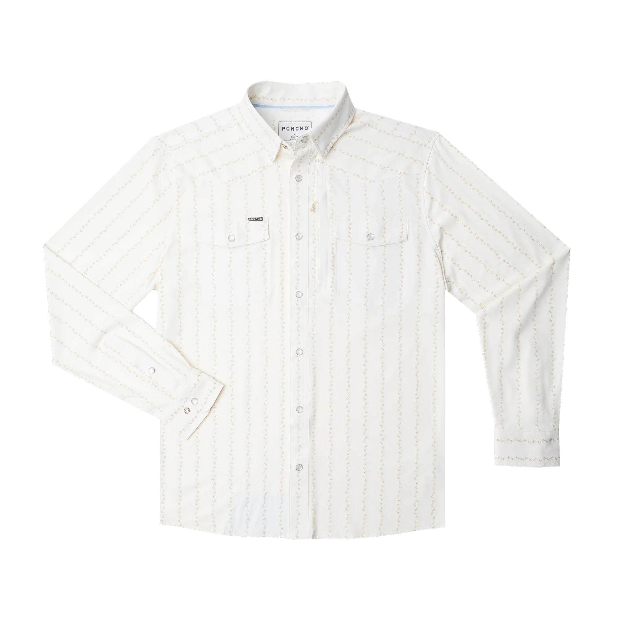 Men's Poncho The Crockett Long Sleeve Snap Shirt 