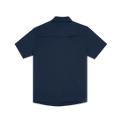Poncho Men's Navy The Del Mar Short Sleeve Snap Shirt 