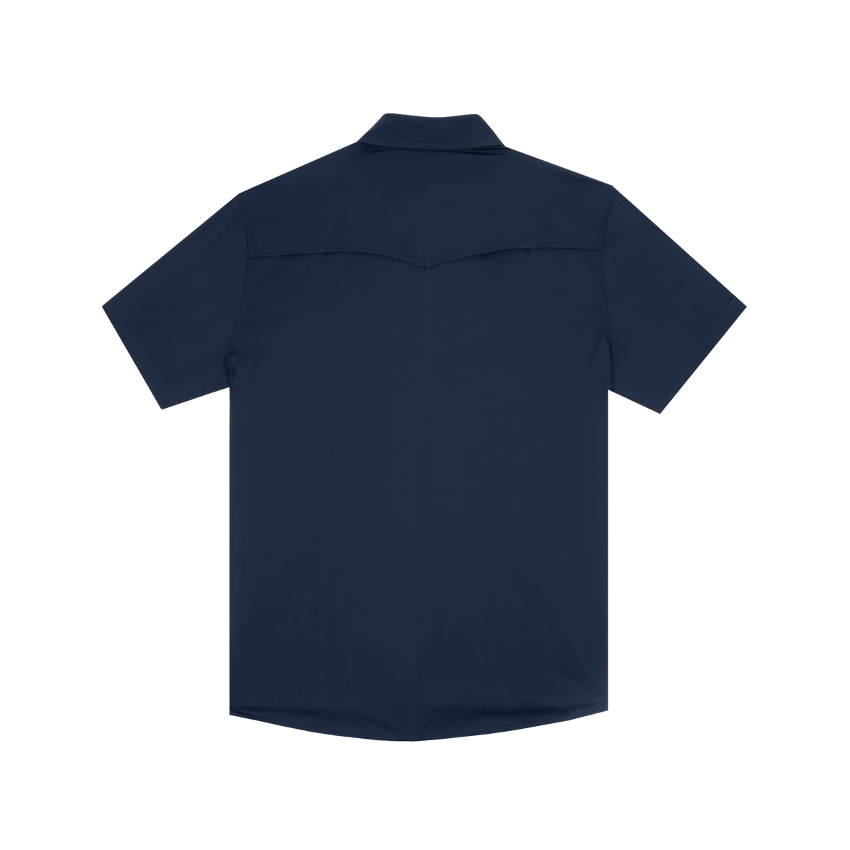 Poncho Men's Navy The Del Mar Short Sleeve Snap Shirt 