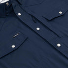 Poncho Men's Navy The Del Mar Short Sleeve Snap Shirt 