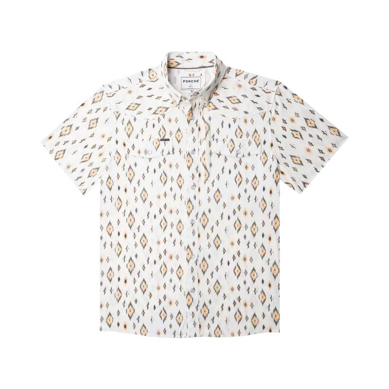 Men's Poncho "The Diamond Back" Short Sleeve Button Up 