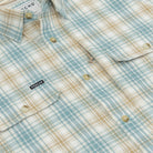 Poncho Men's Long Sleeve The Nervous Water Brown and Green Plaid Snap Shirt 