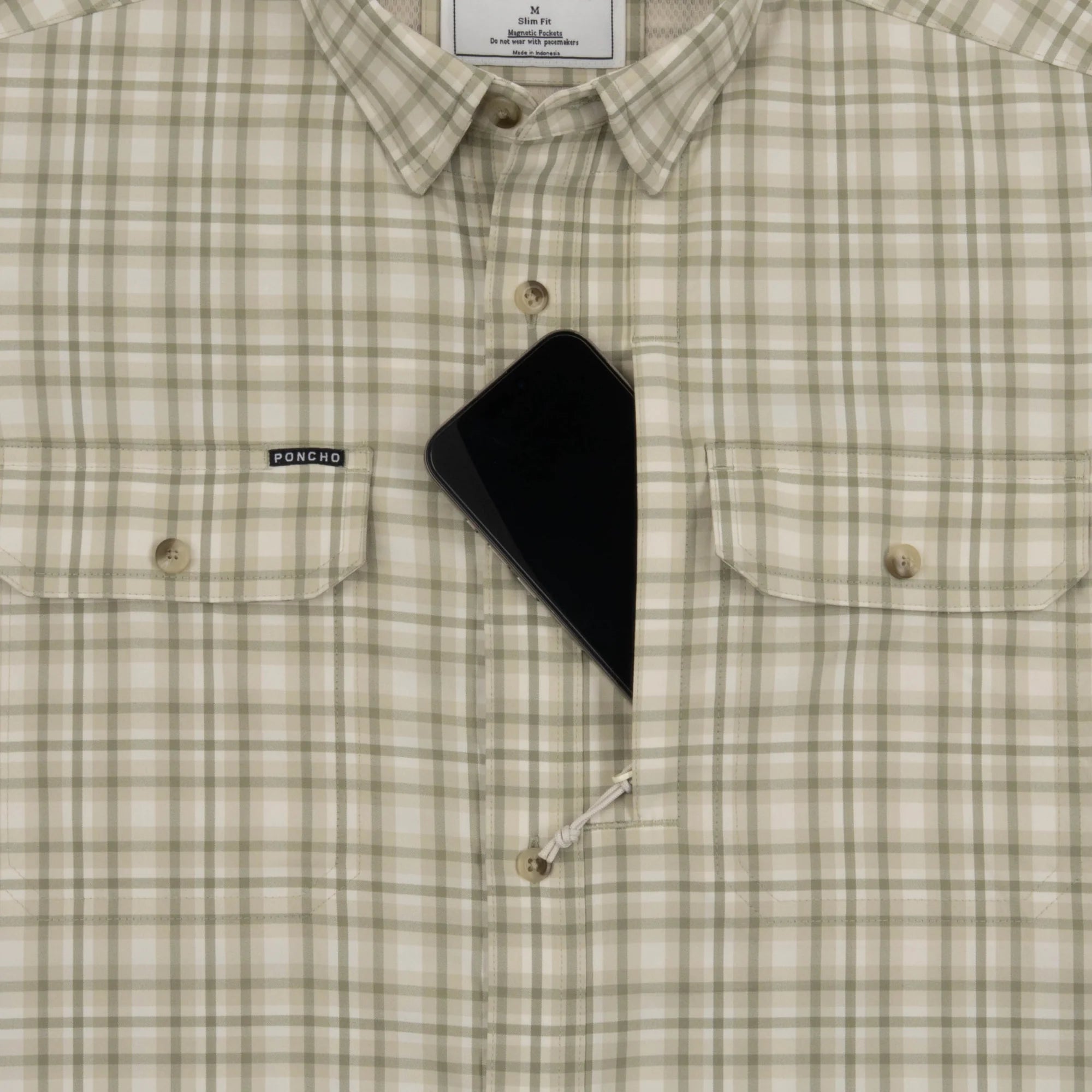 Men's Poncho Short Sleeve "The Everglades" Button Up Shirt 