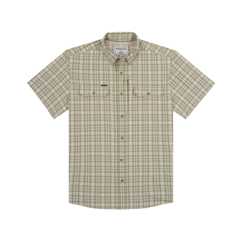 Men's Poncho Short Sleeve "The Everglades" Button Up Shirt 