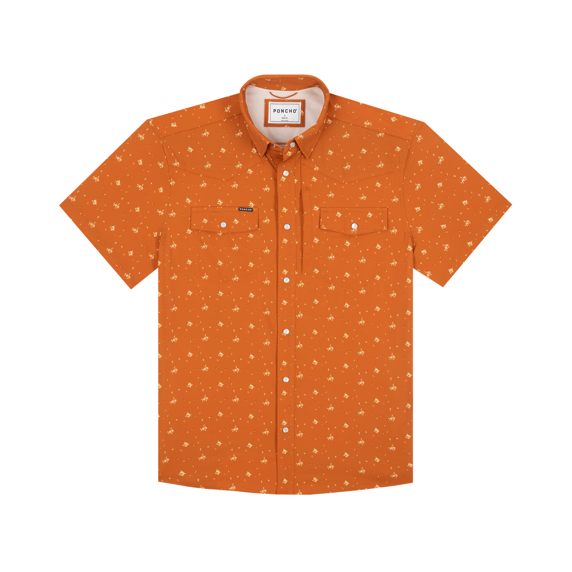 Men's Poncho "The Fourth and Five" Short Sleeve Snap Shirt 