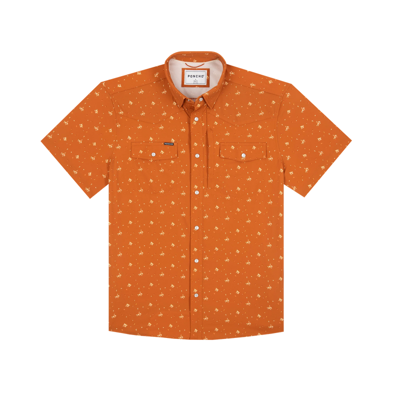 Men's Poncho "The Fourth and Five" Short Sleeve Snap Shirt 