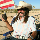 Men's Poncho "The Home Sweet Home" Striped Pearl Snap Shirt 
