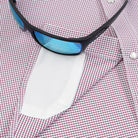 Poncho Men's Maroon Microcheck "The Howdy" Pearl Snap Shirt 