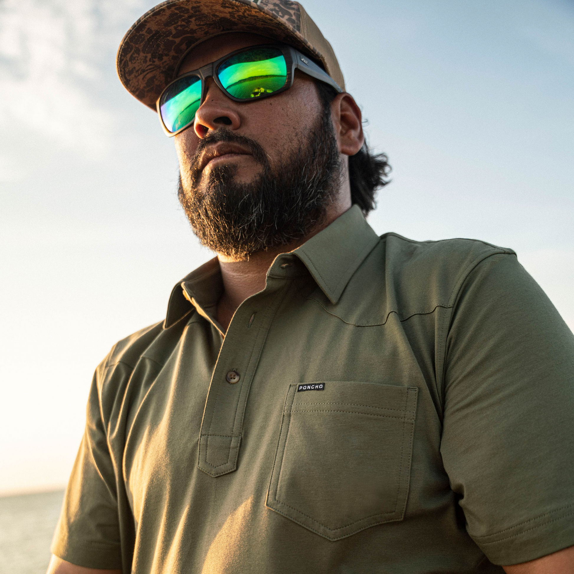 Men's Poncho "The Jalapeno Cream Cheese" Short Sleeve Polo 