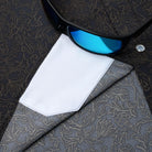 Men's Poncho "The John Coffee" Black Floral Print Short Sleeve Snap Shirt 