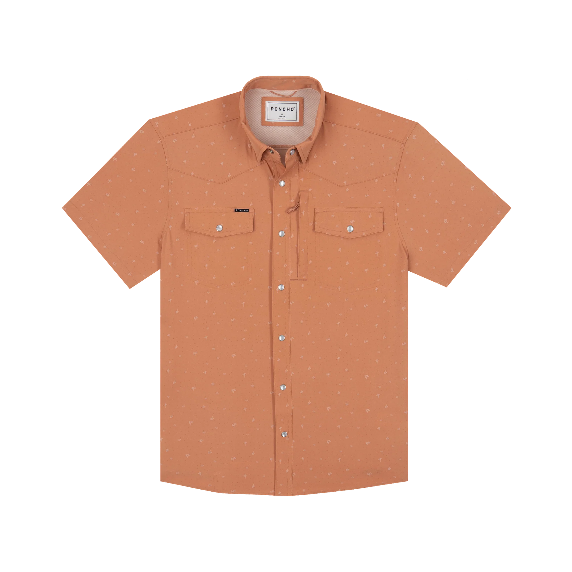 Men's Poncho Short Sleeve "The Joshua Tree" Pearl Snap Shirt 