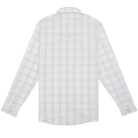 Poncho Men's Long Sleeve The Kalispell Gray Plaid Snap Shirt 
