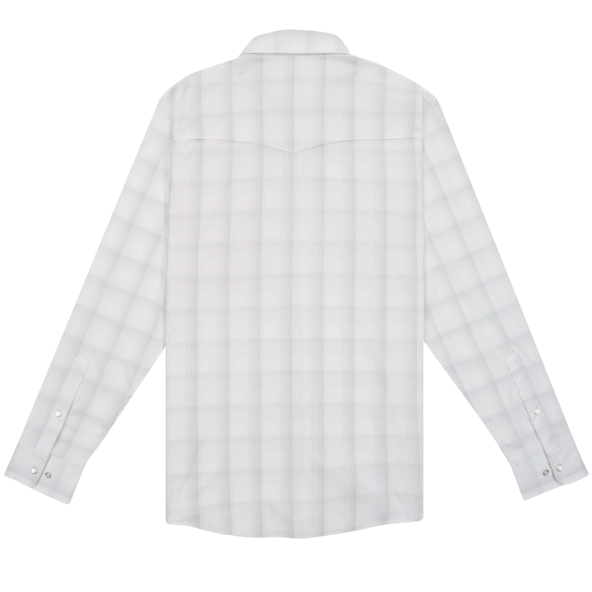 Poncho Men's Long Sleeve The Kalispell Gray Plaid Snap Shirt 