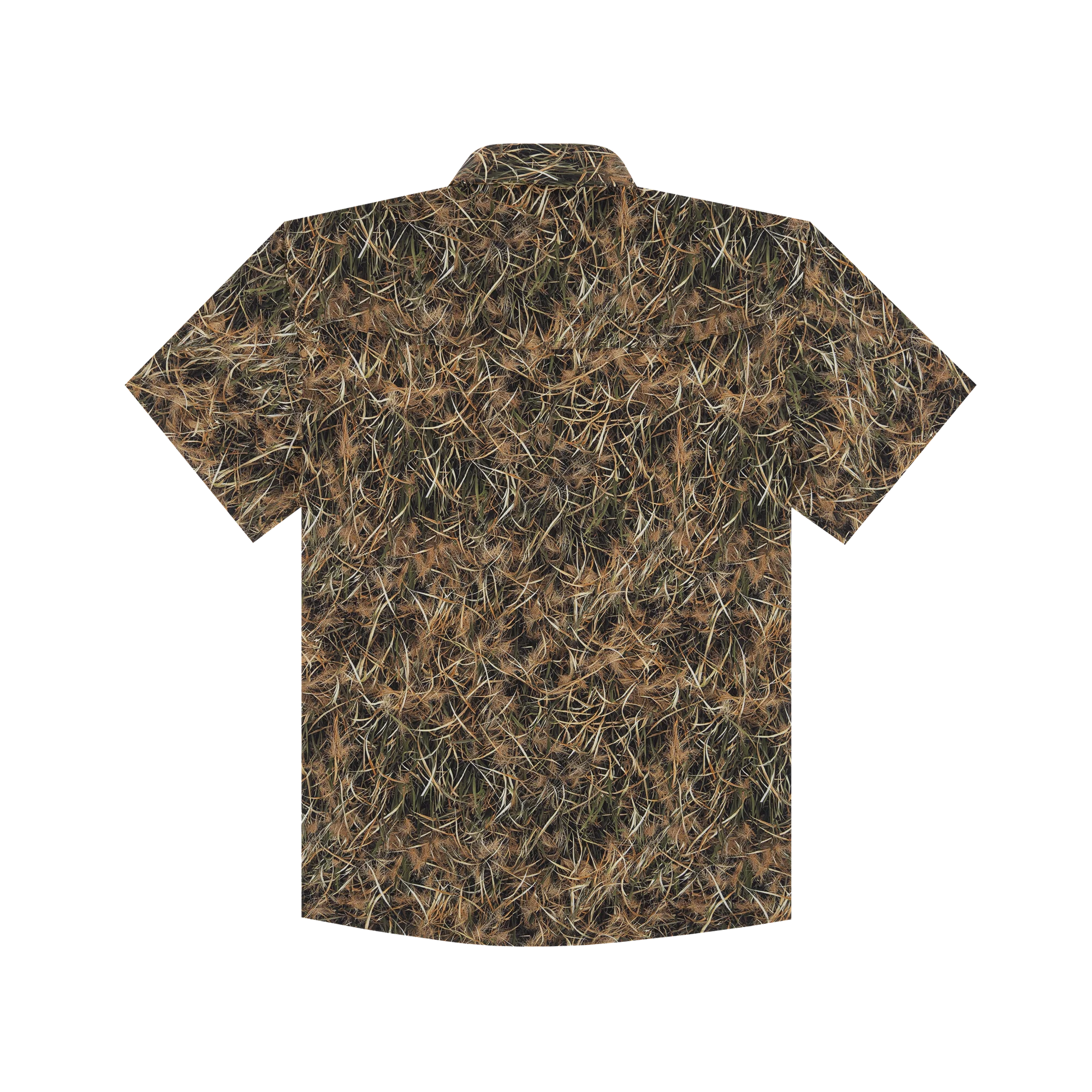 Poncho Men's The Layout Blind Short Sleeve Button Up Shirt 