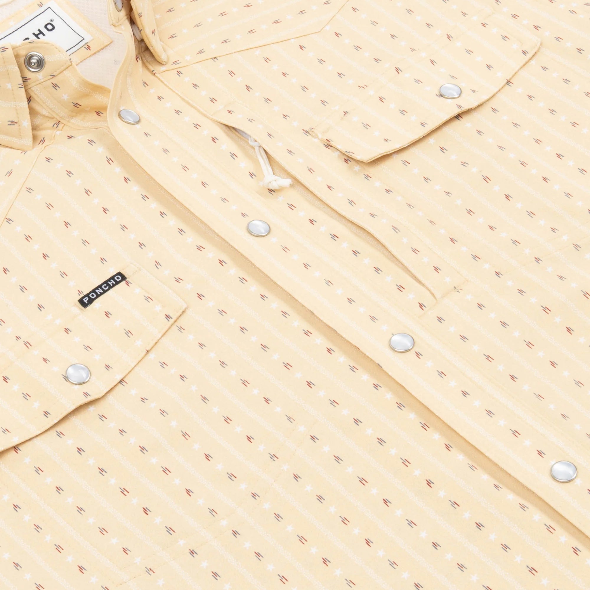 Men's Poncho Short Sleeve "The Liberty Bell" Snap Shirt 