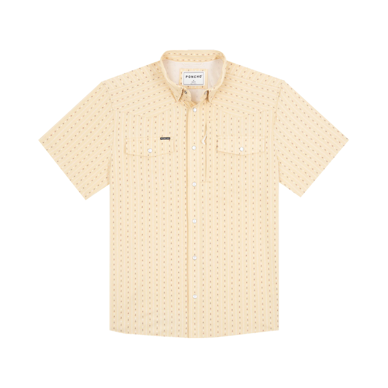Men's Poncho Short Sleeve "The Liberty Bell" Snap Shirt 
