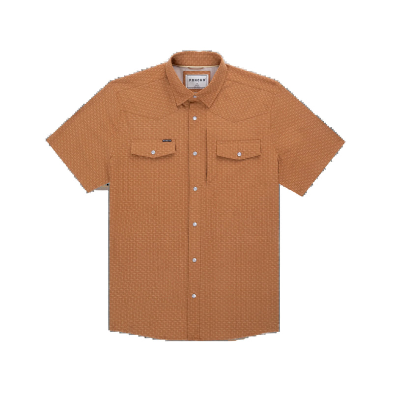Men's Poncho "The Littlefield" Short Sleeve Button Up Shirt