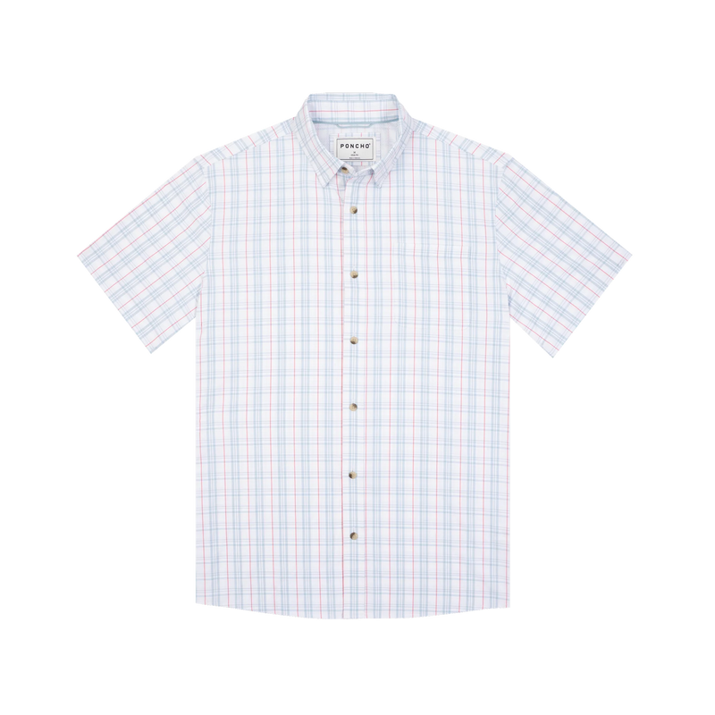 Men's Poncho Short Sleeve "The Mullet" Button Up Shirt 