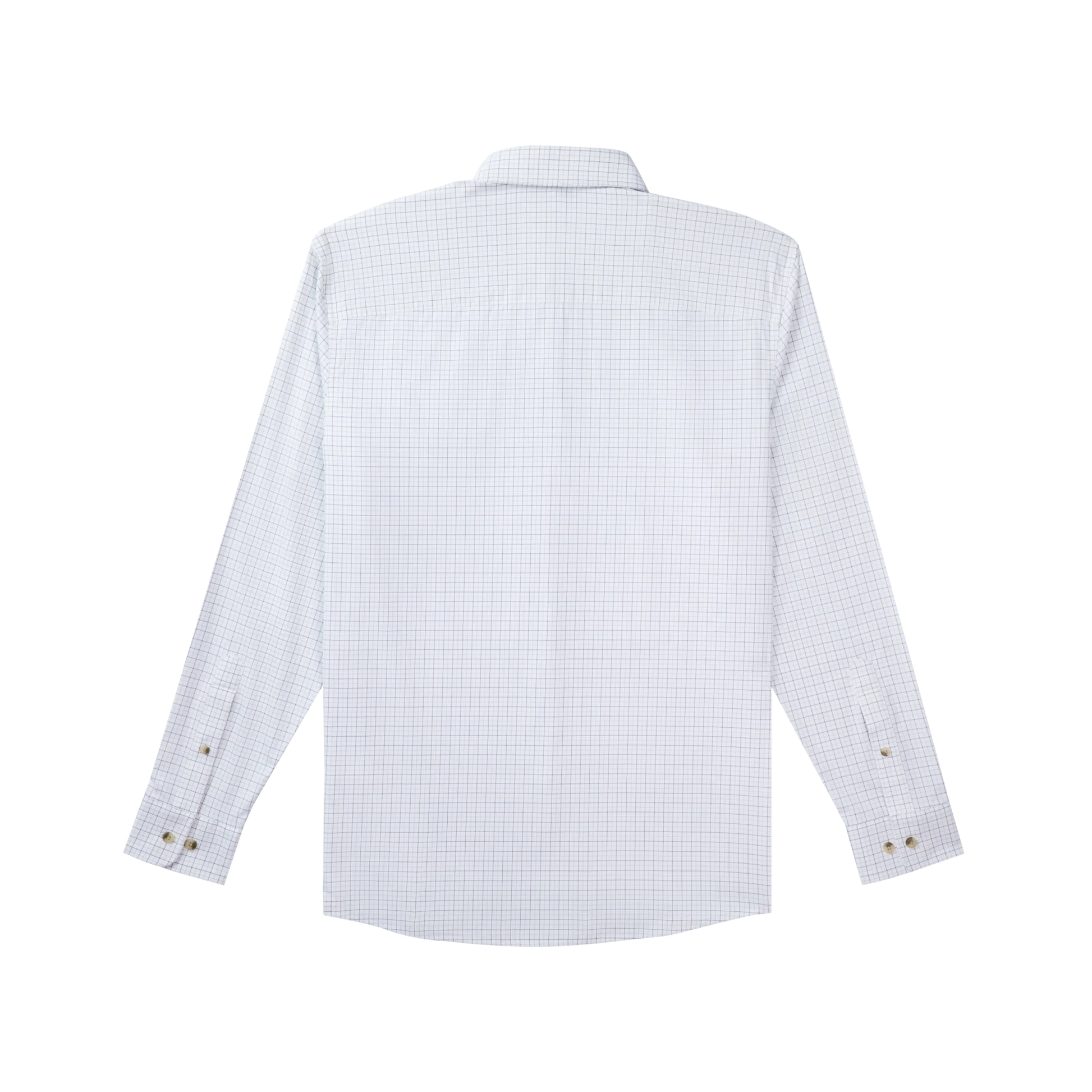 Men's Poncho "The Palmetto" White Long Sleeve Button Up Shirt 