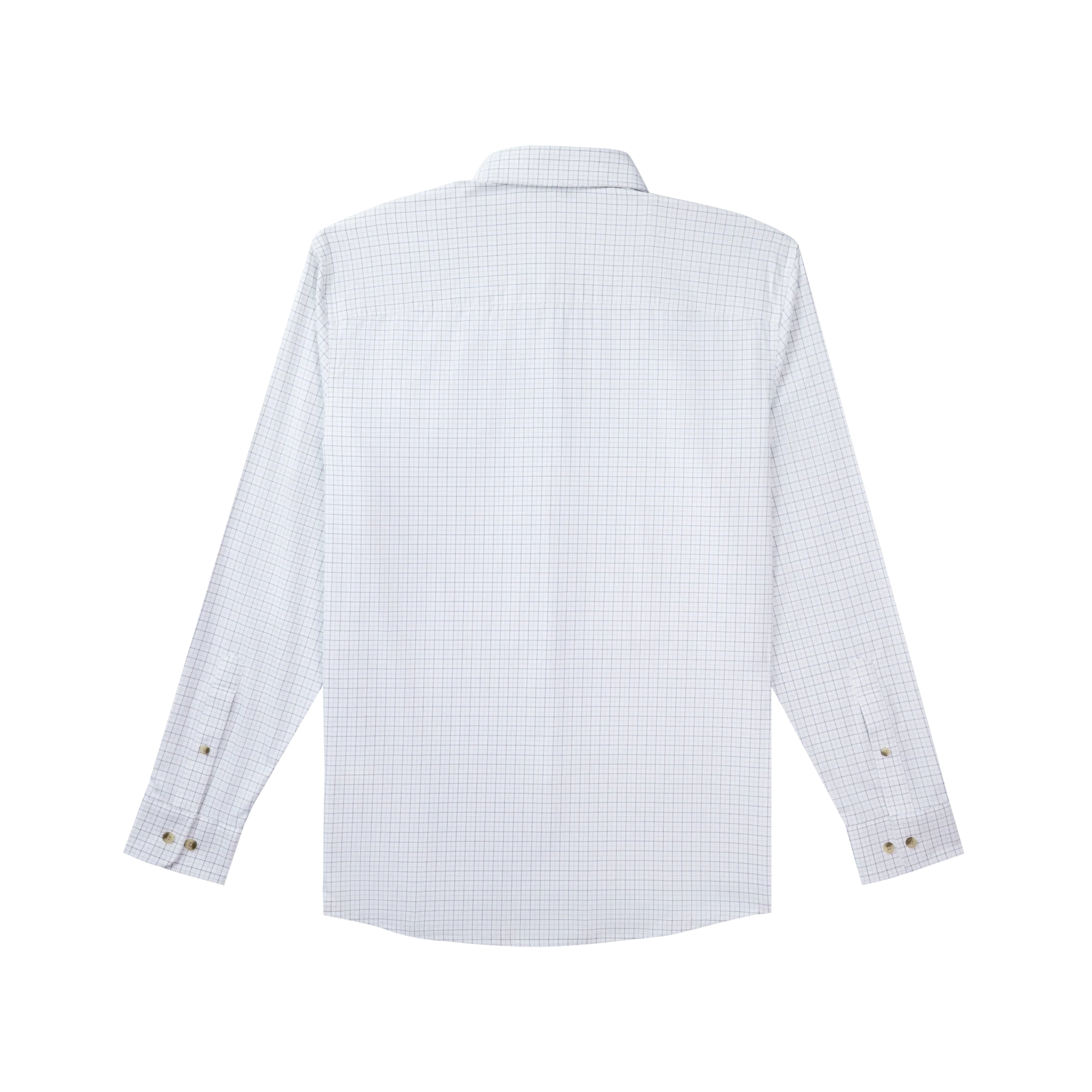 Men's Poncho "The Palmetto" White Long Sleeve Button Up Shirt 