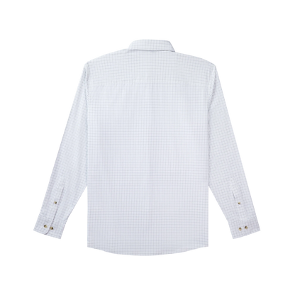 Men's Poncho "The Palmetto" White Long Sleeve Button Up Shirt 
