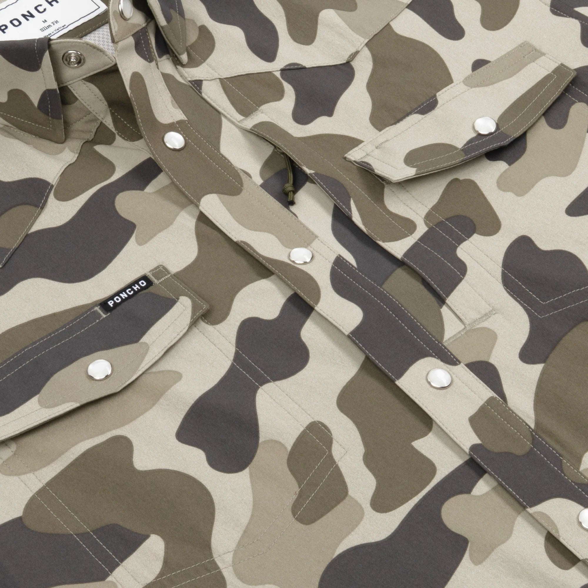 Poncho Men's "The Pampa" Short Sleeve Snap Shirt 