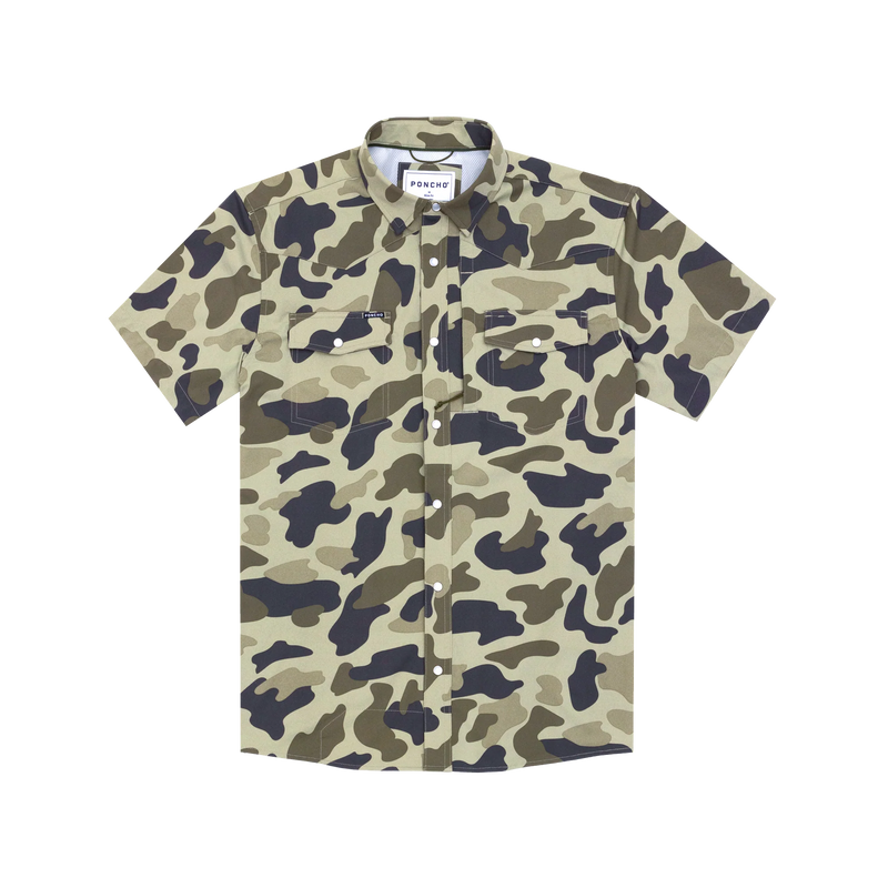Poncho Men's "The Pampa" Short Sleeve Snap Shirt 