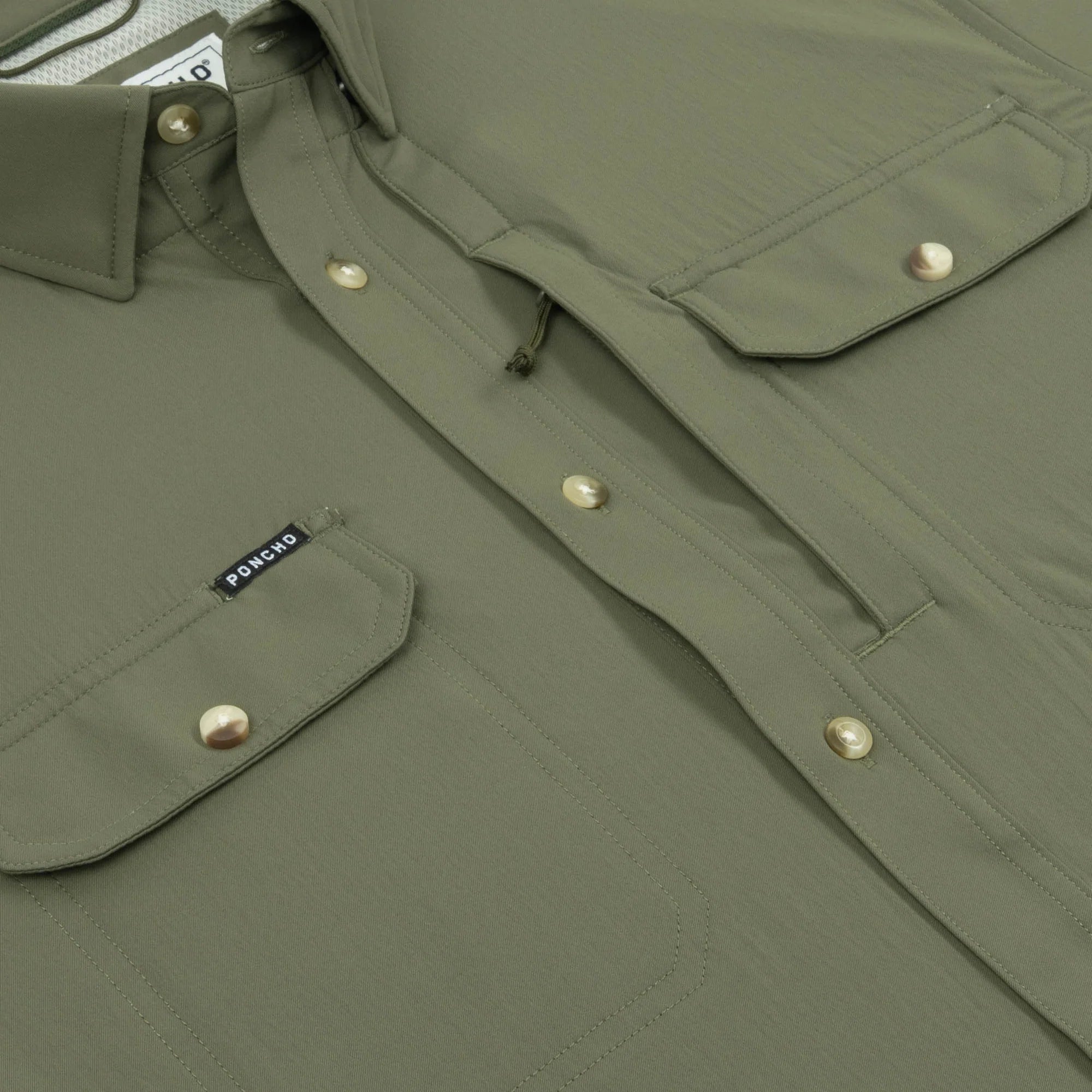 Poncho Men's The Roaring Fork Short Sleeve Button Up Shirt 