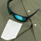 Poncho Men's Short Sleeve The Sabine Moss Green Snap Shirt
