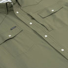 Poncho Men's Short Sleeve The Sabine Moss Green Snap Shirt