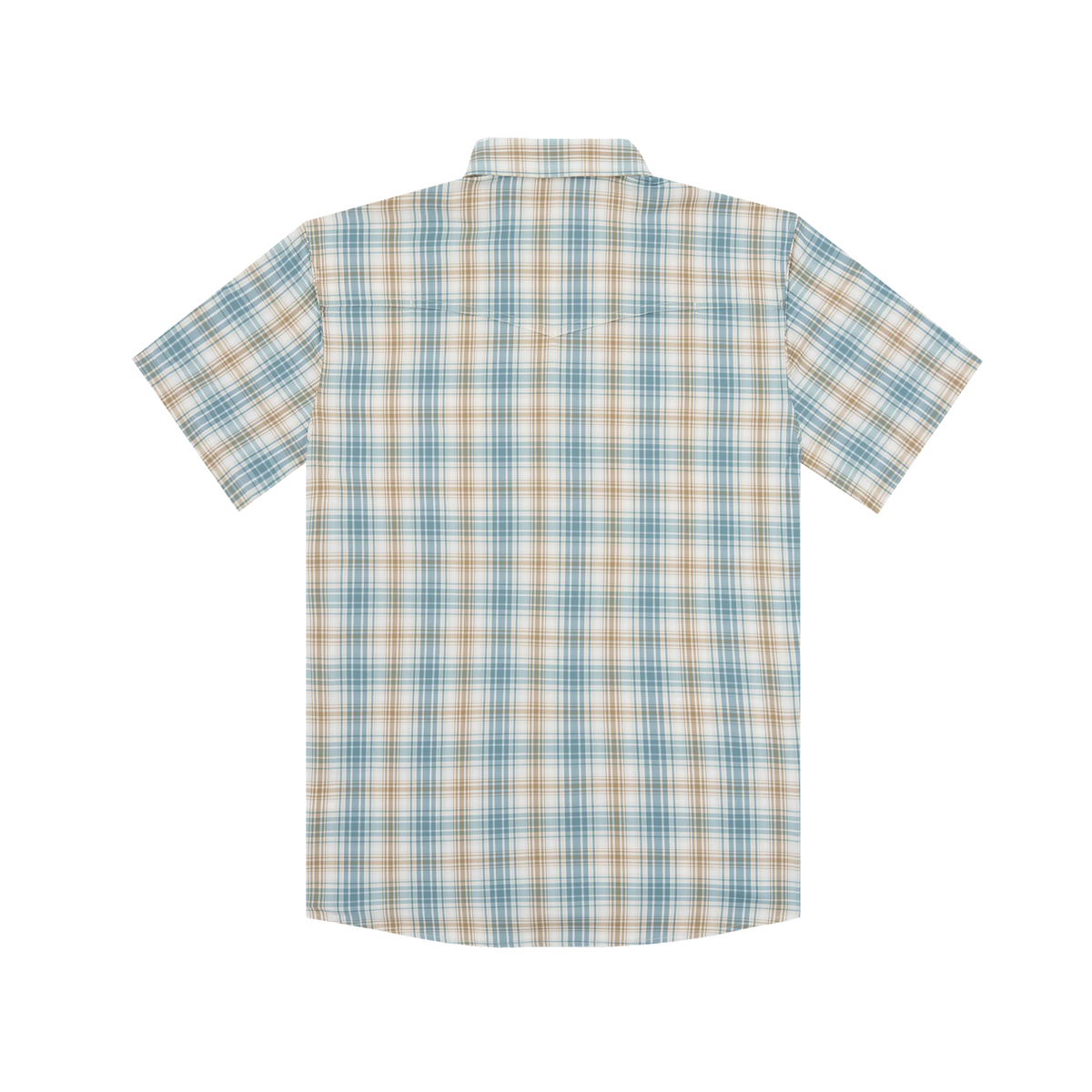 Poncho Men's Brown and Green Plaid "The Sandbar" Pearl Snap Shirt 
