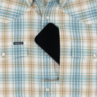 Poncho Men's Brown and Green Plaid "The Sandbar" Pearl Snap Shirt 