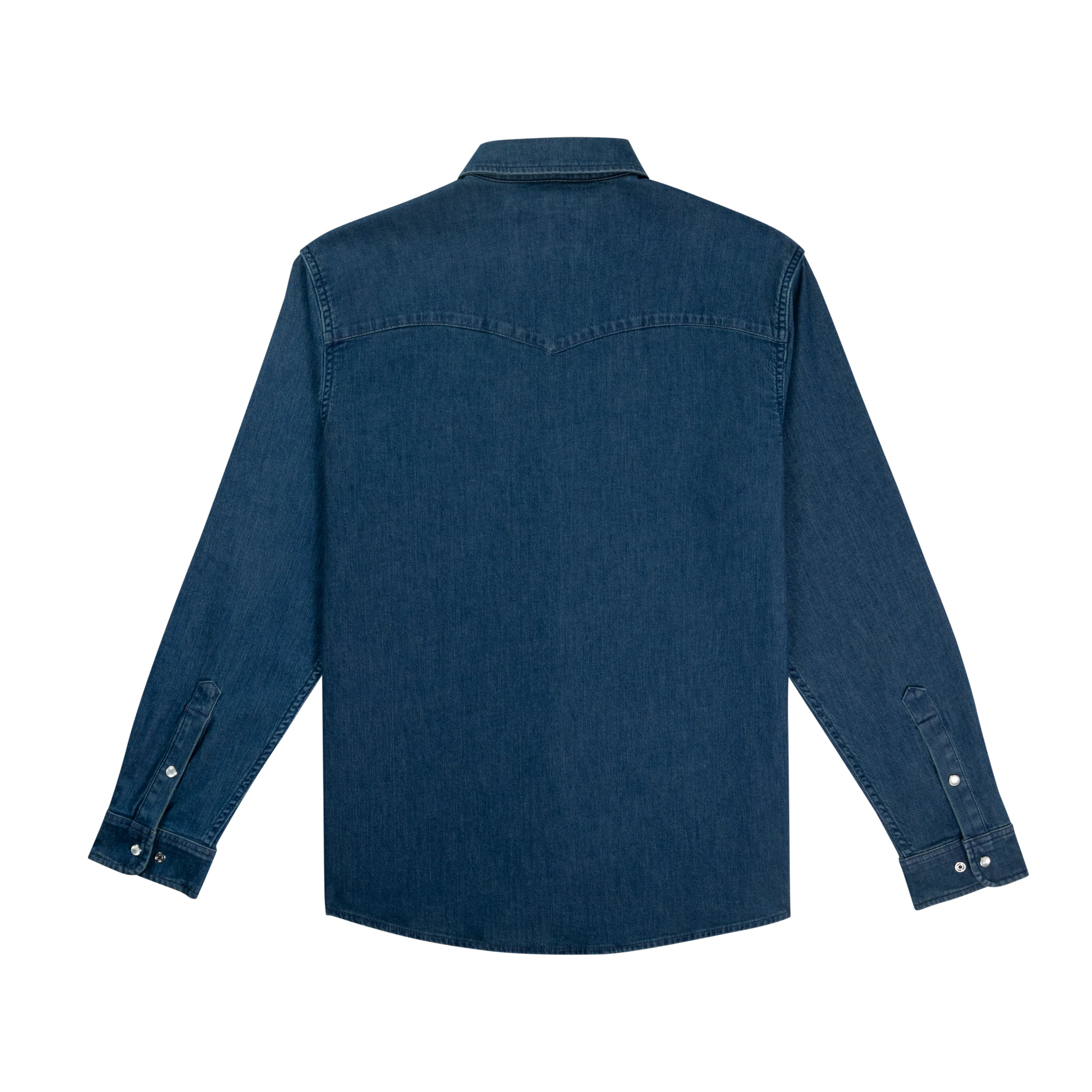 Men's Poncho The Sanderson Dark Wash Long Sleeve Snap Shirt 