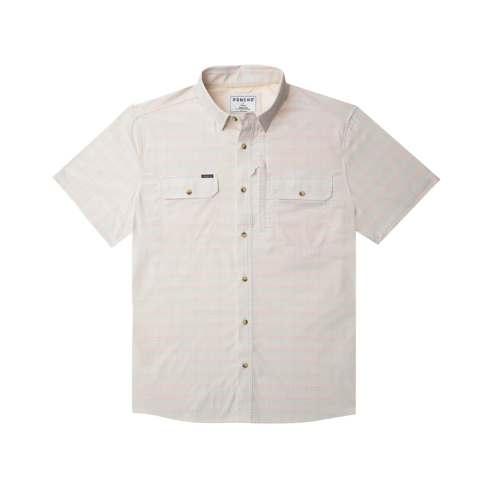 Men's Poncho Short Sleeve "The Suwannee" Button Up Shirt 