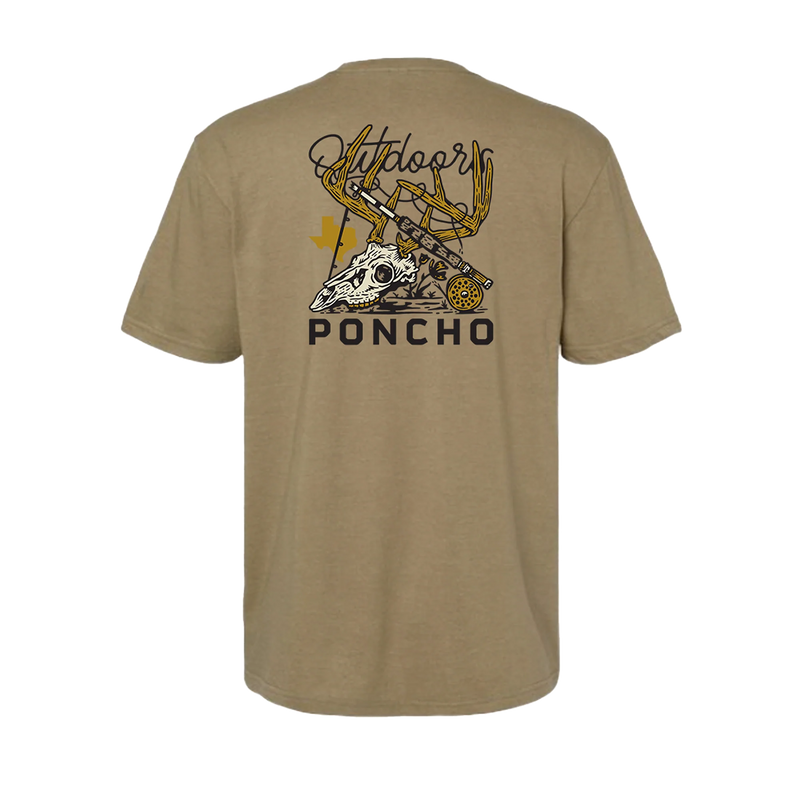 Poncho Men's Short Sleeve Tan Buck T-shirt 
