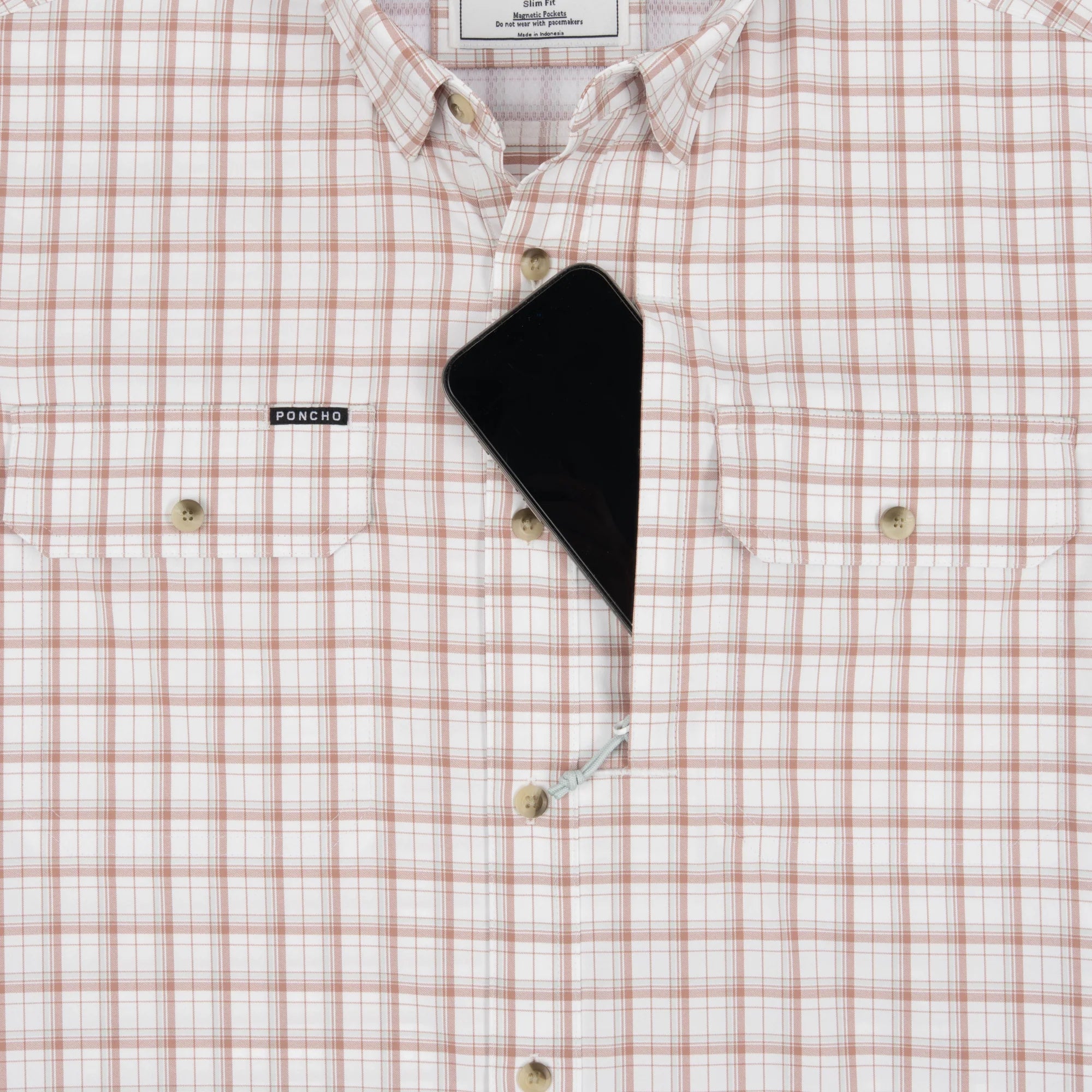 Poncho Men's The Truck Norris Short Sleeve Button Up Shirt 