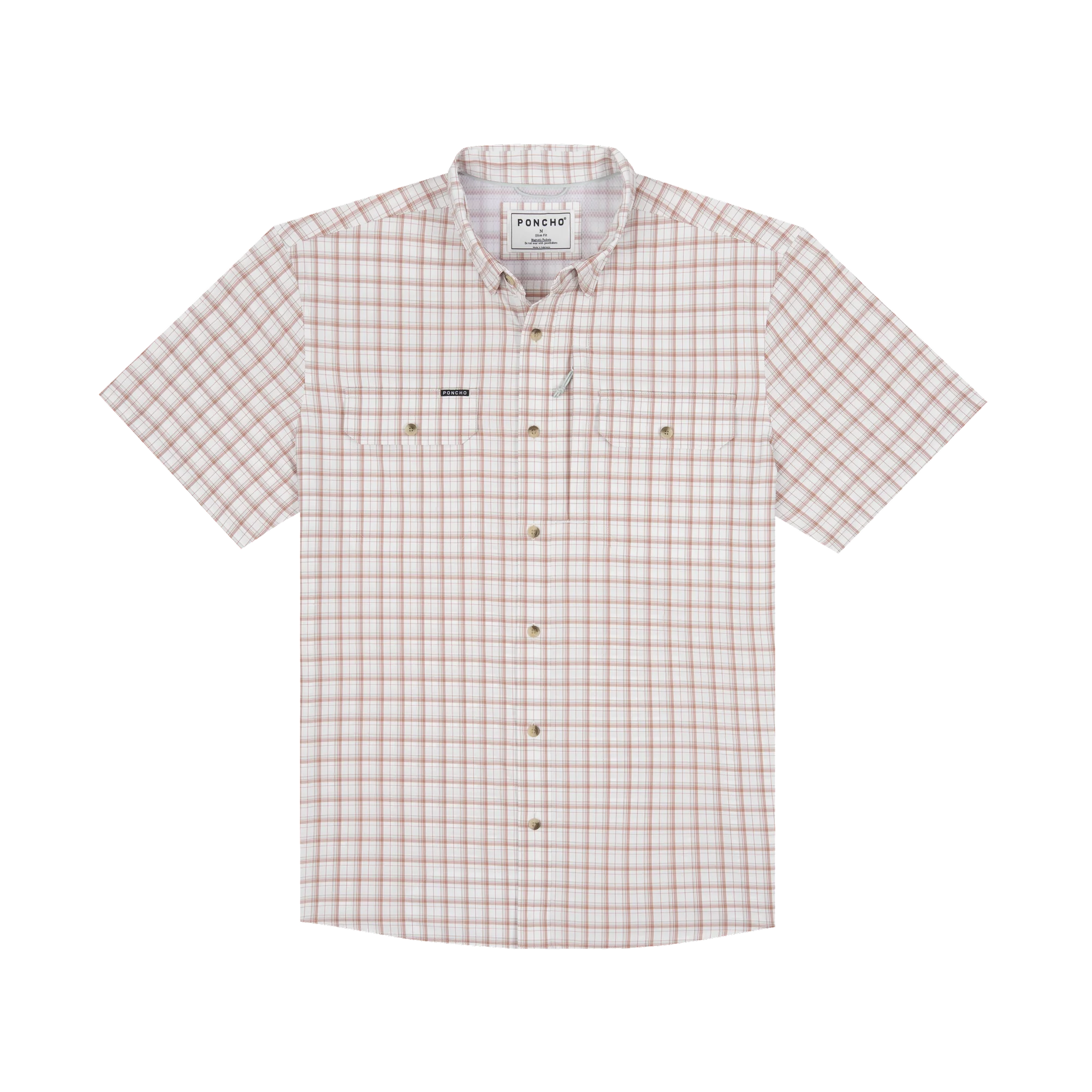 Poncho Men's The Truck Norris Short Sleeve Button Up Shirt 