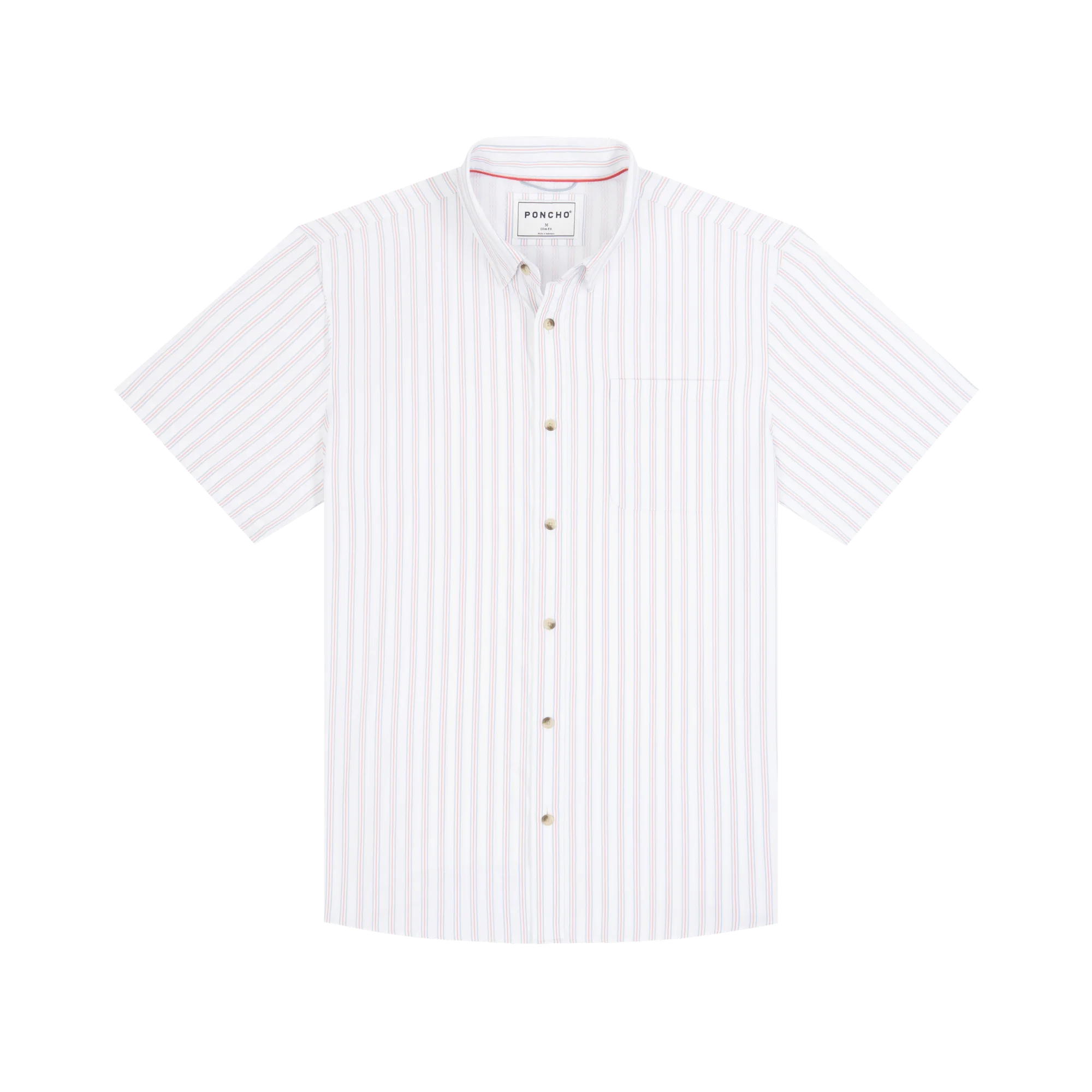 Men's Poncho "The Uncle Sam" Short Sleeve Button Up Shirt 