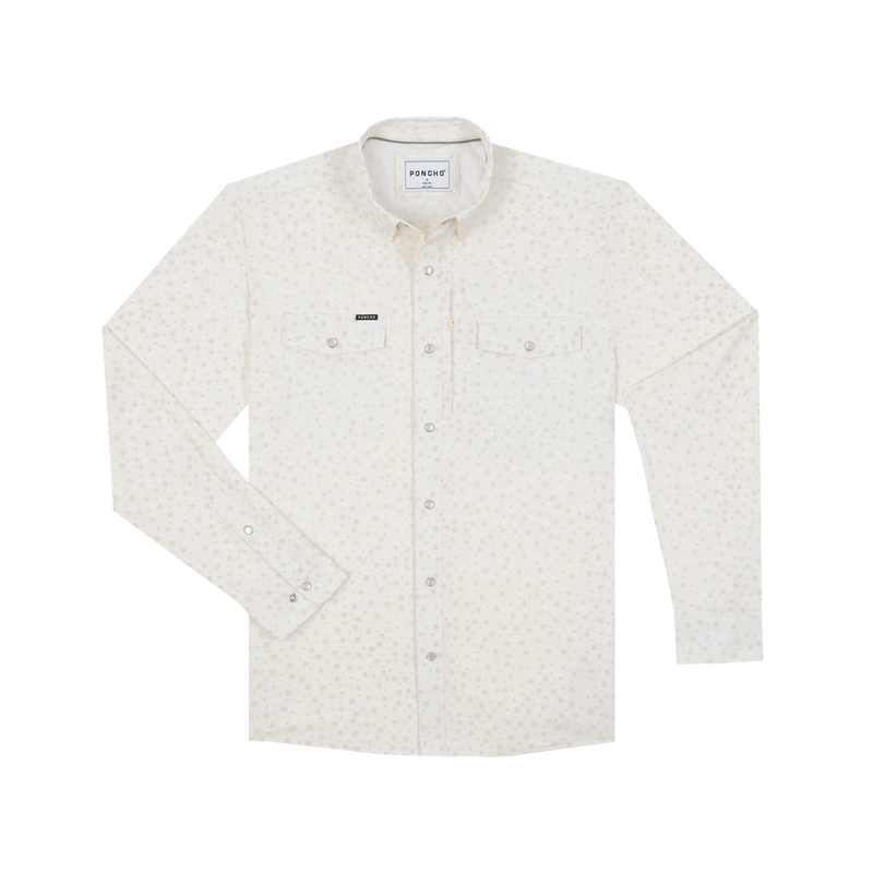 Men's Poncho Long Sleeve "The Vega" Pearl Snap Shirt 