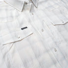 Poncho Men's Long Sleeve The Kalispell Gray Plaid Snap Shirt 