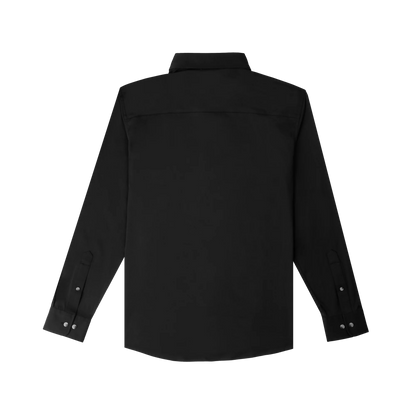 Men's Poncho "The Cast Iron" Black Long Sleeve Button Up Shirt 